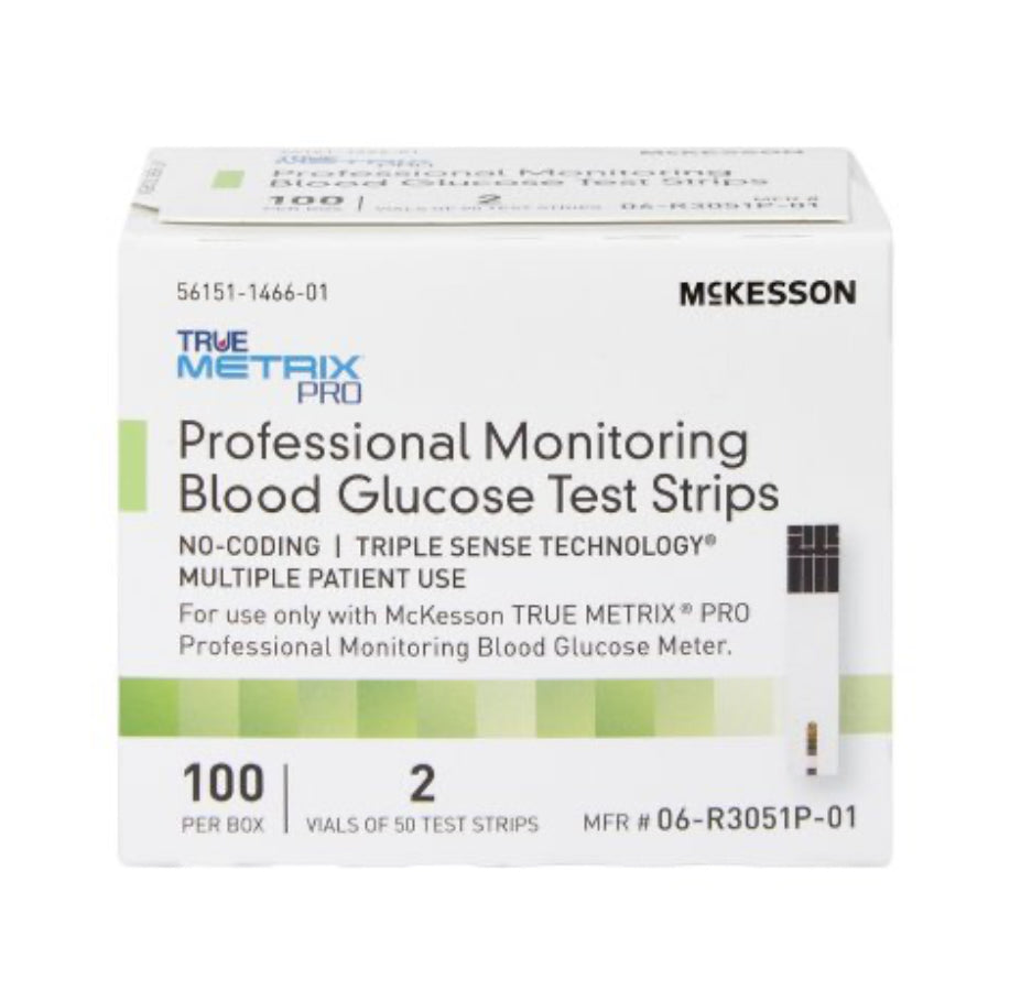 Blood Glucose Test Strips McKesson TRUE METRIX® PRO 100 Strips per Pack